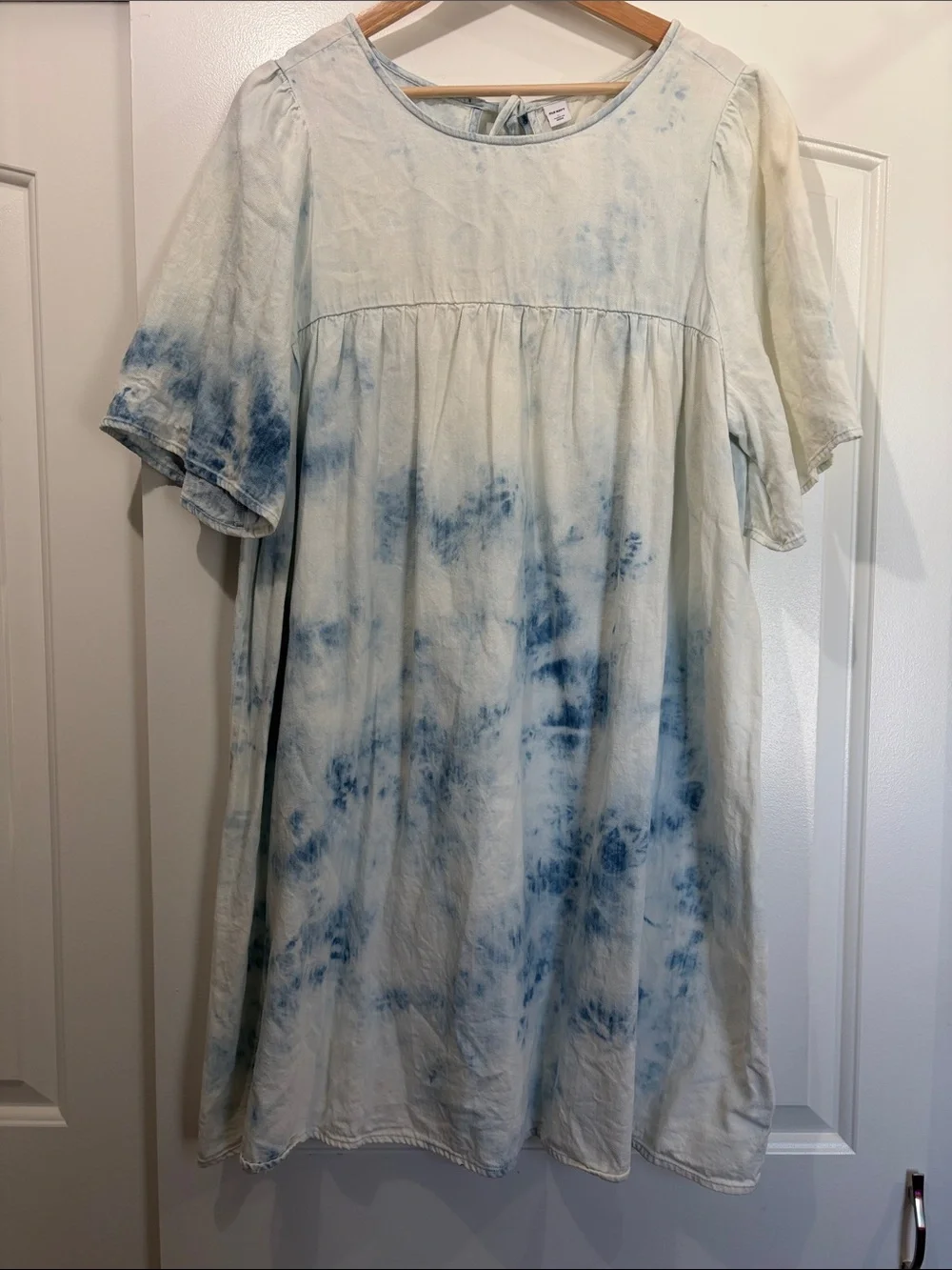 Old Navy Light Blue Tie-Dye Babydoll Dress - Picture 1 of 7